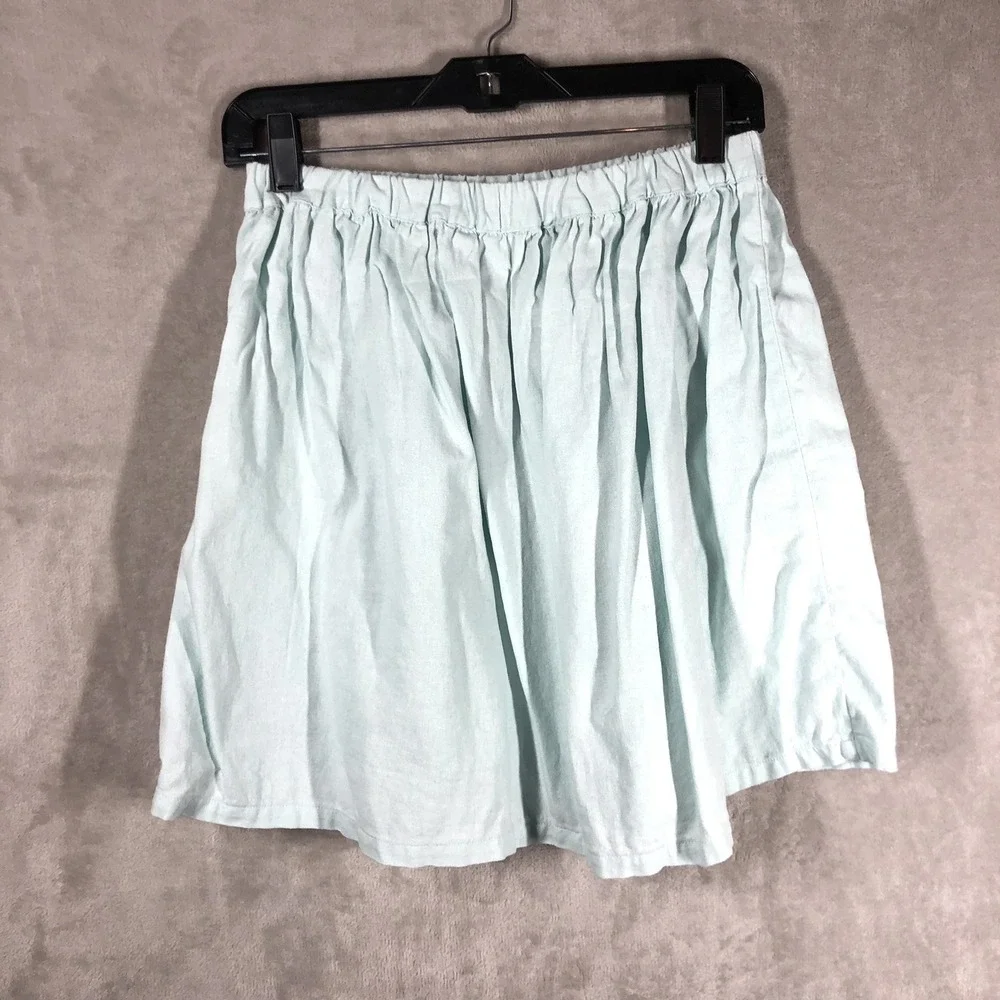 Gap Kids Linen Button Front Skirt Size 14/16 Sea foam Green Spring Party Beach